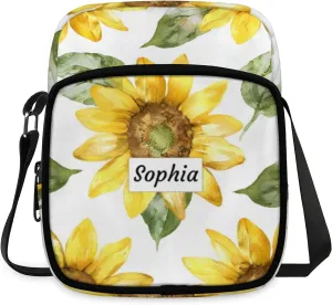 TropicalLife Personalized Crossbody Bag for Women Men Custom Name Messenger Bags