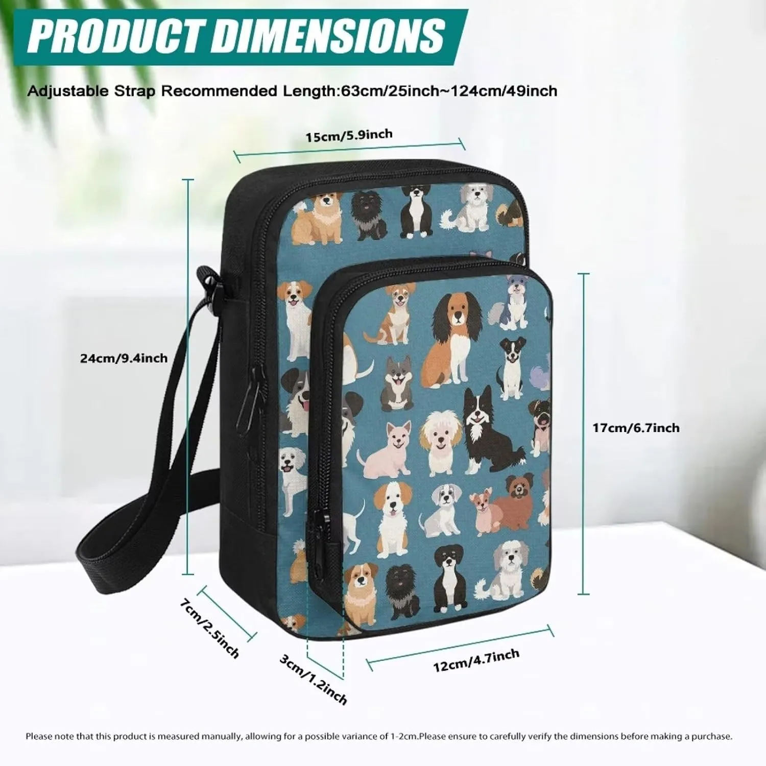 Uourmeti Crossbody Purse Bags for Women Travel Shoulder Bag Small Messenger Bag