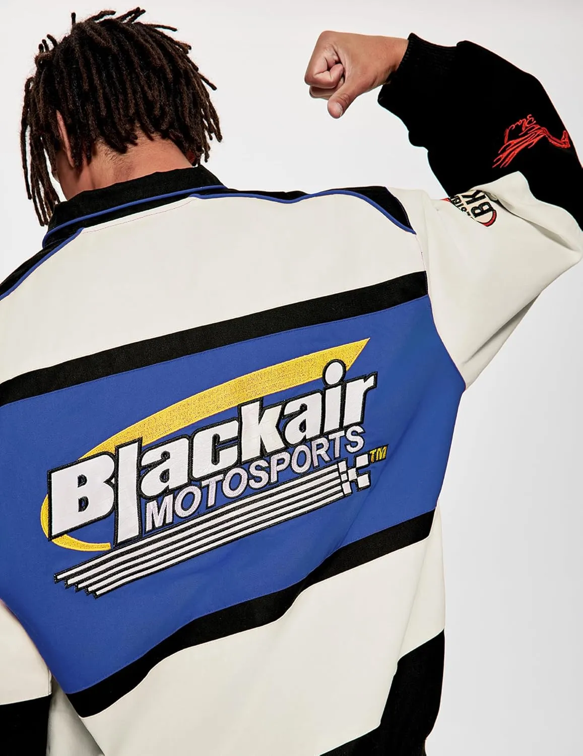 Vamtac Mens Varsity Baseball Jacket Bomber Cotton Vintage Racing Coats Streetwear with Pocket