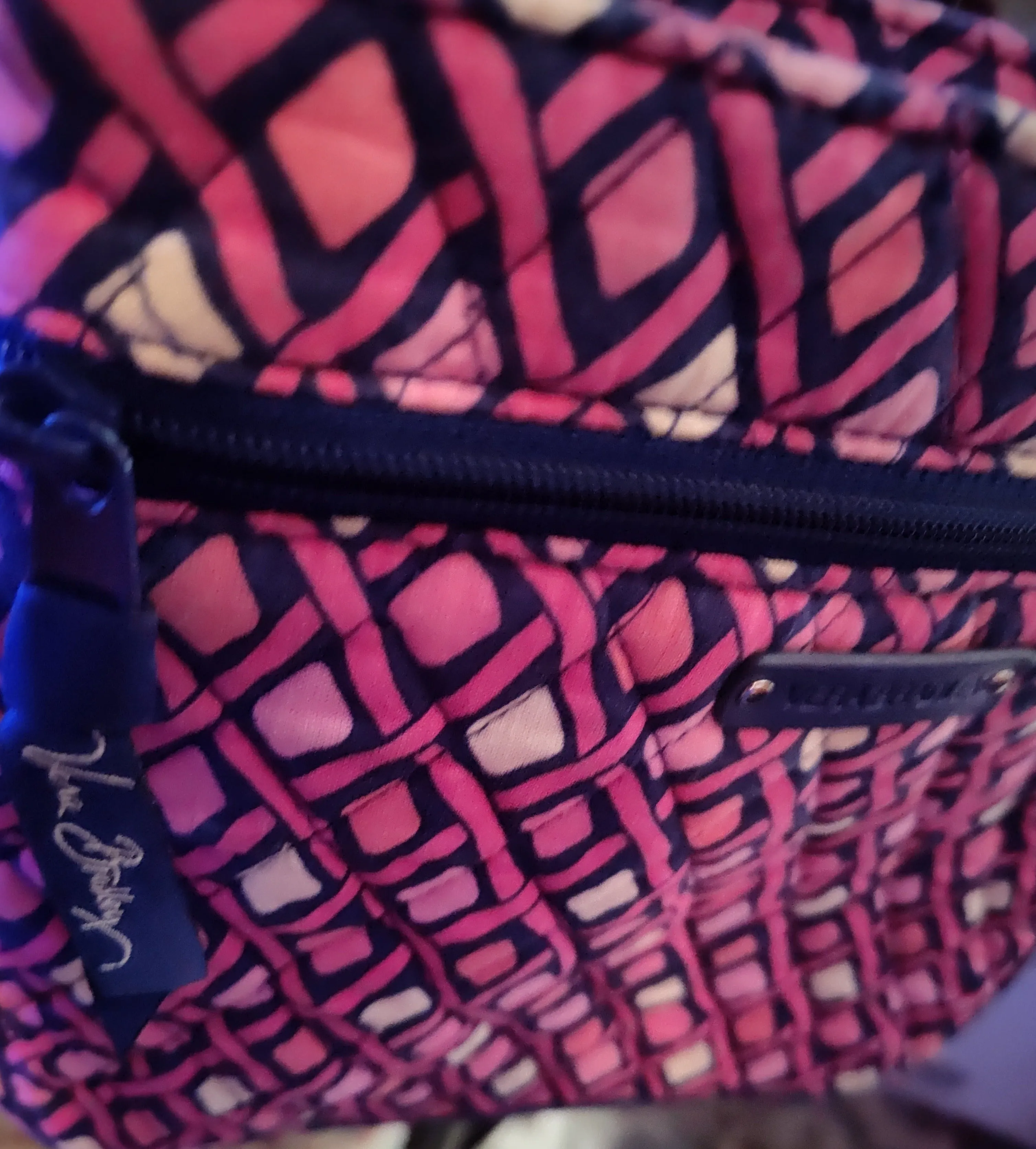 Vera Bradley Katalina Pink Diamond Hipster Crossbody Bag - preowned