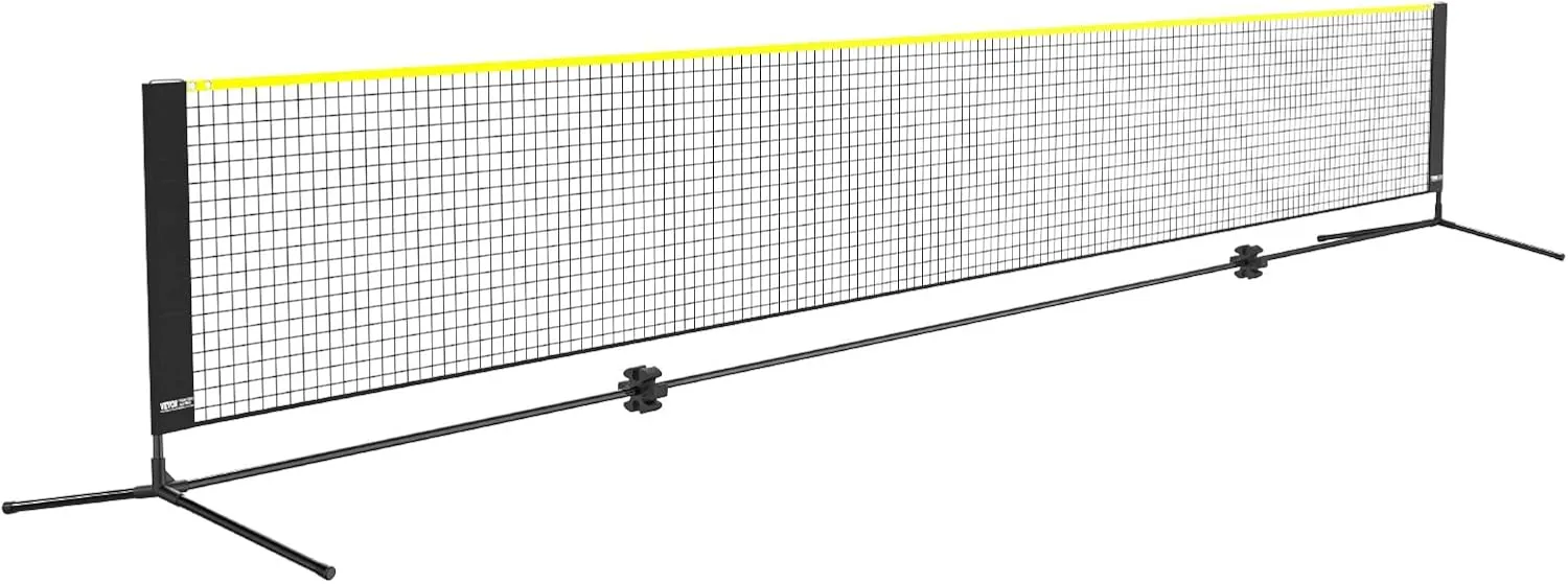 VEVOR Badminton Net, Height Adjustable Volleyball Net, 606 x 155 x 103 cm, Foldable Pickleball Net, Tennis Net Set with Poles, Stand, Bag, Rackets, Nylon Shuttlecocks, Badminton Net Set
