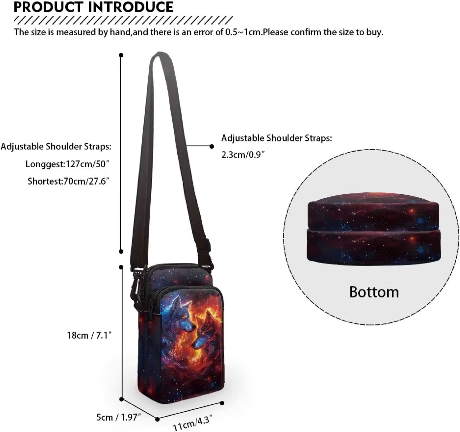 Vintage Crossbody Phone Bag for Women, Small Shoulder Purse and Handbag with Adjustable Strap