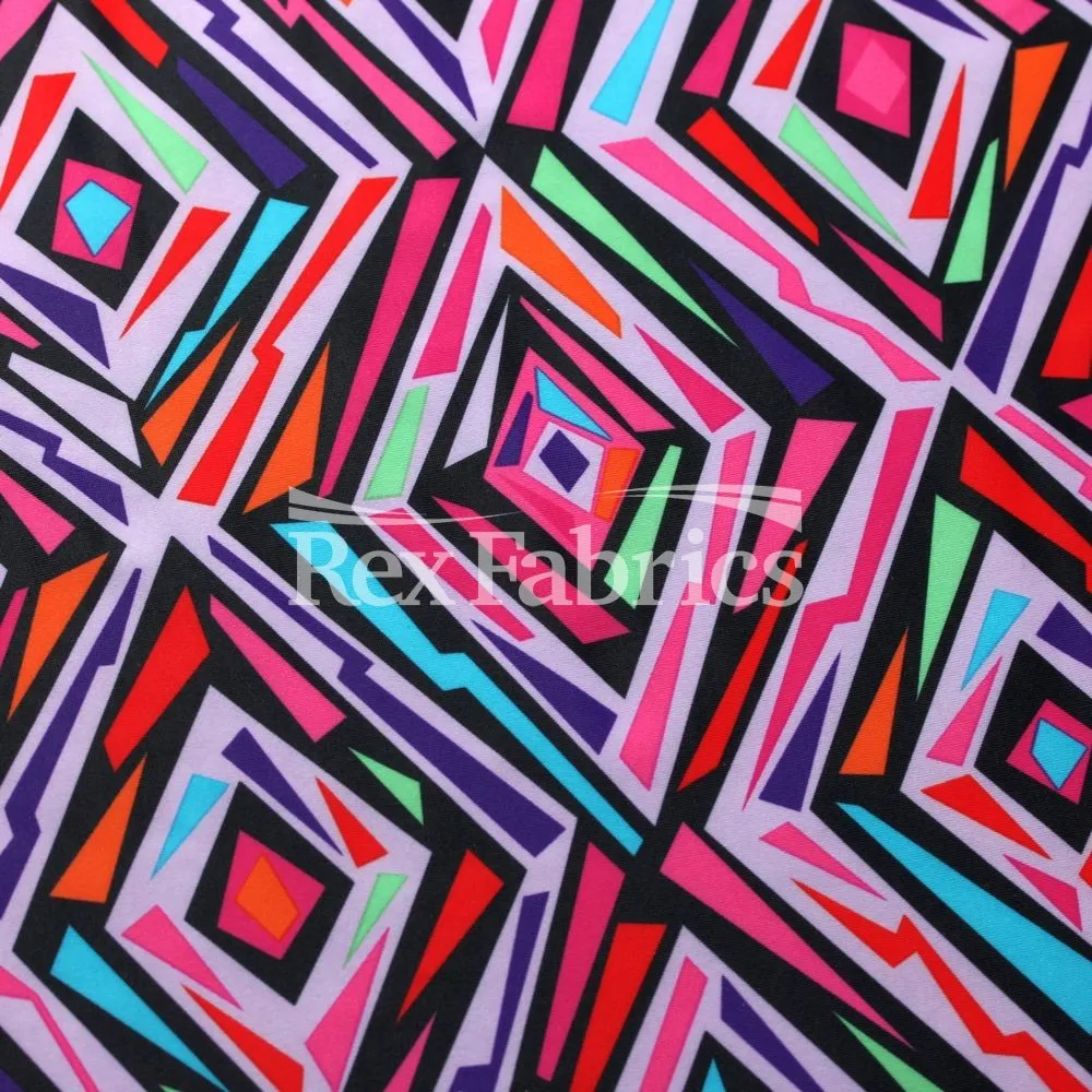 Vintage Diamond-Poly Spandex Print Tricot