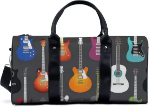 Wealth Musical Instruments Sport Gym Bag Travel Yoga Camping Large Shoulder Duffle Bags Lightweight canvas Tote Bag Holdall for Men and Women