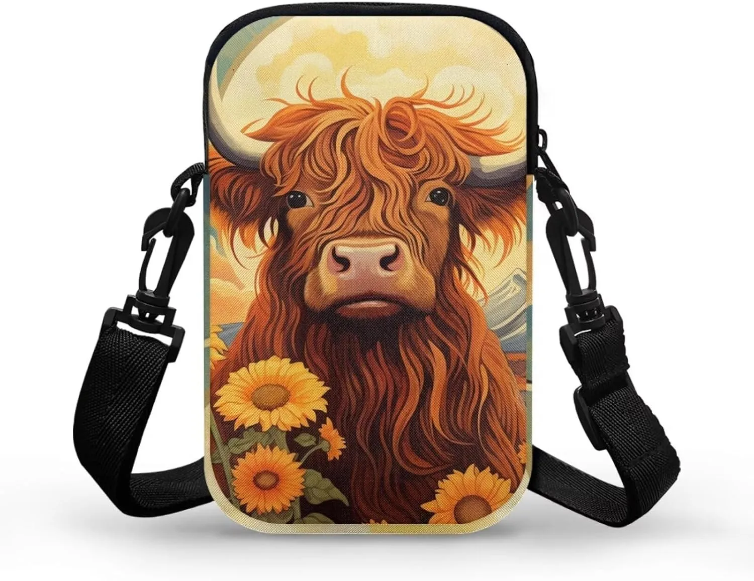 WELLFLYHOM Cell Phone Purse Women Crossbody Bag Canvas Messenger Pouch Travel Wallet