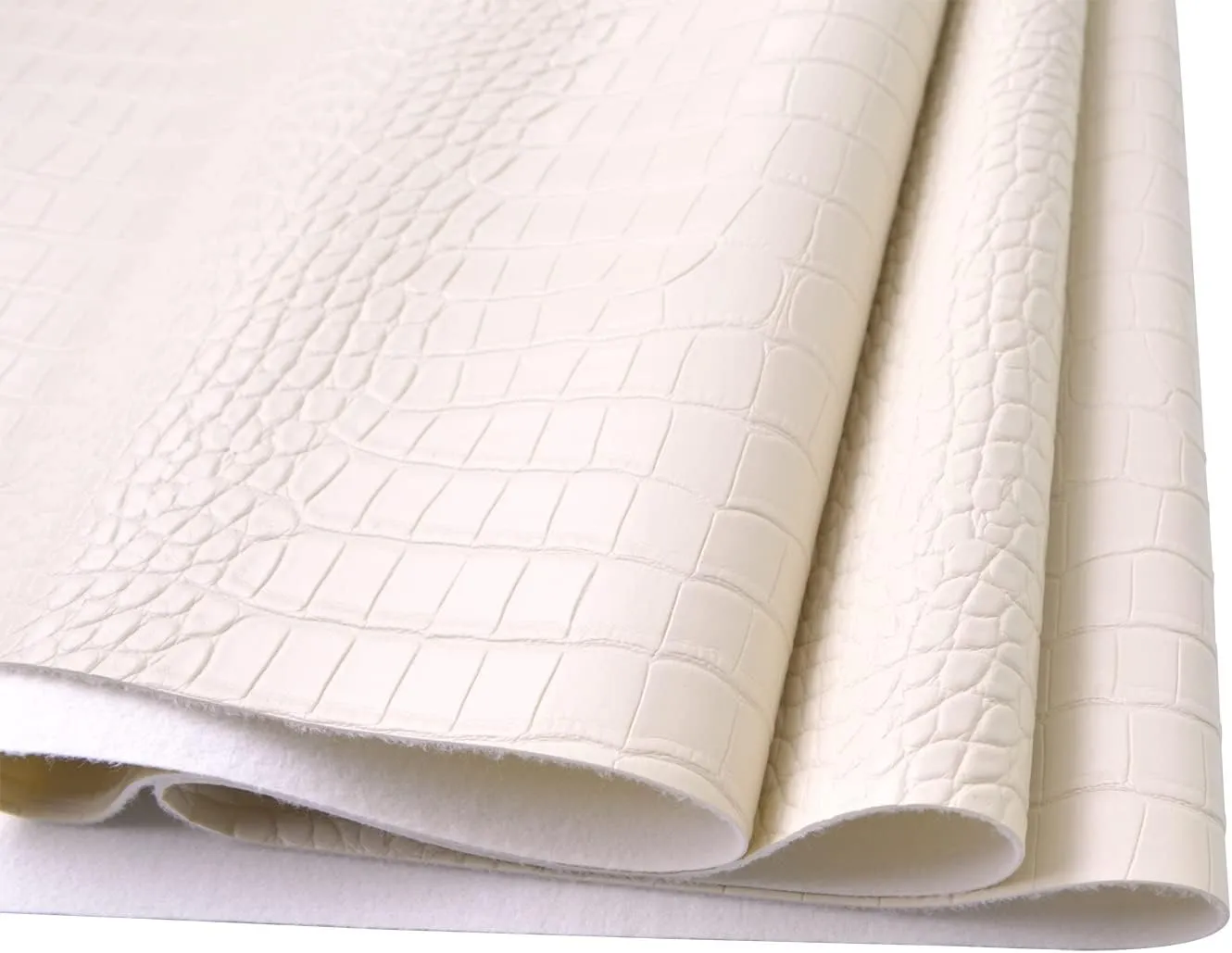 Wento Alligator Skin PU Leather Fabric Faux Leather Fabric Crocodile Fabric Leather Upholstery Fabric by The Yard