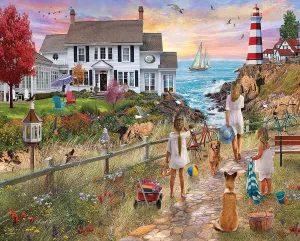 White Mountain Puzzles Beach Path, 1000 Piece Jigsaw Puzzle