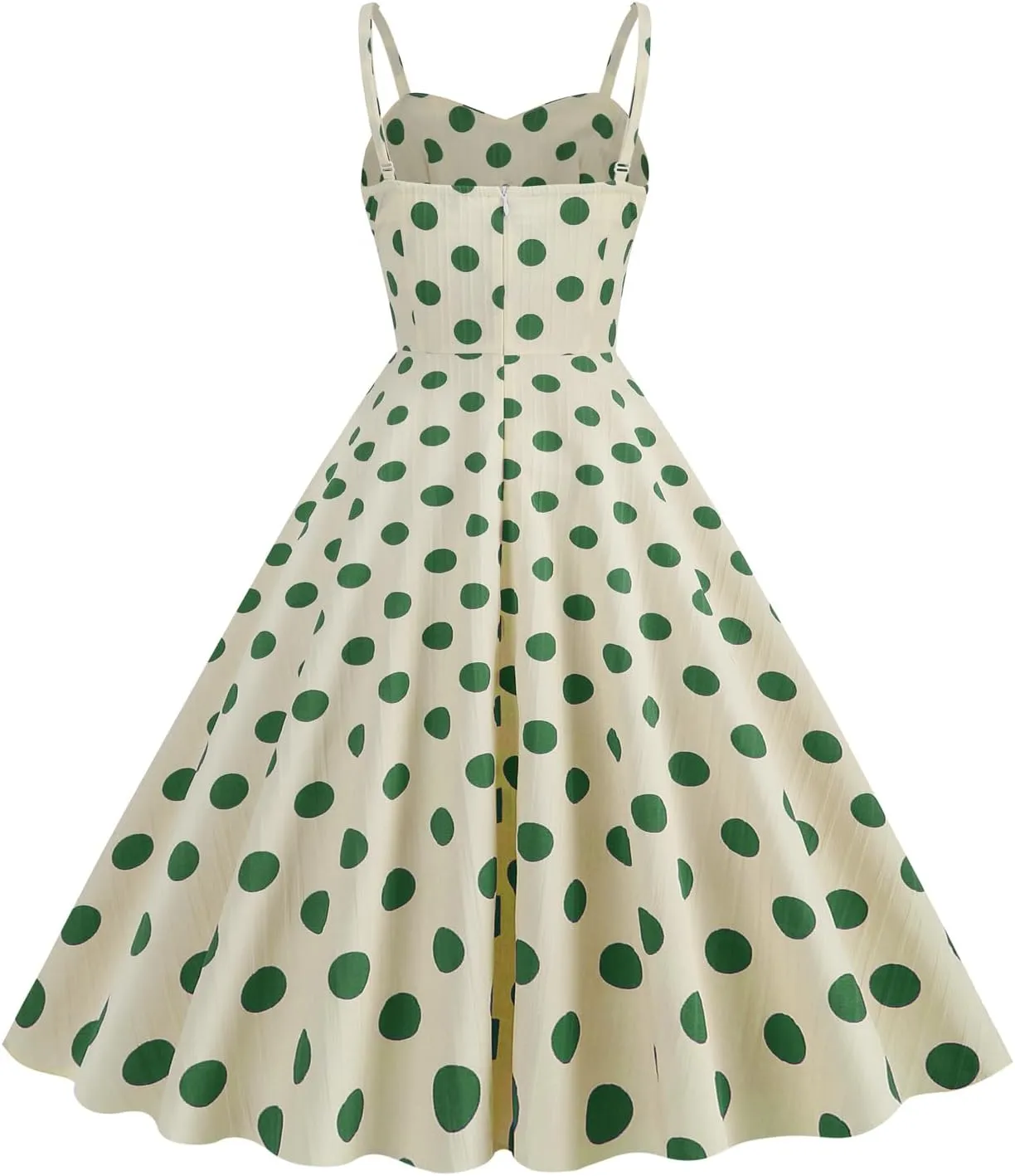 Women 50s Vintage Polka Dot Halter Cocktail Swing Dress Buttons Floral 1950s Rockabilly Audrey Hepburn Prom Tea Party Dress