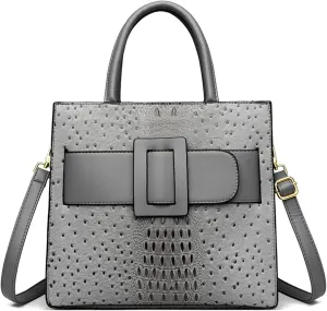 Women Alligator Handbags Women Large Capacity Top-Handle Tote Leather Shoulder Crossbody Bag