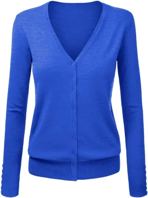 Women Cardigan 3/4 Sleeves Open Front Autumn and Winter Models of Classic Versatile Basic Women's Long Sleeve
