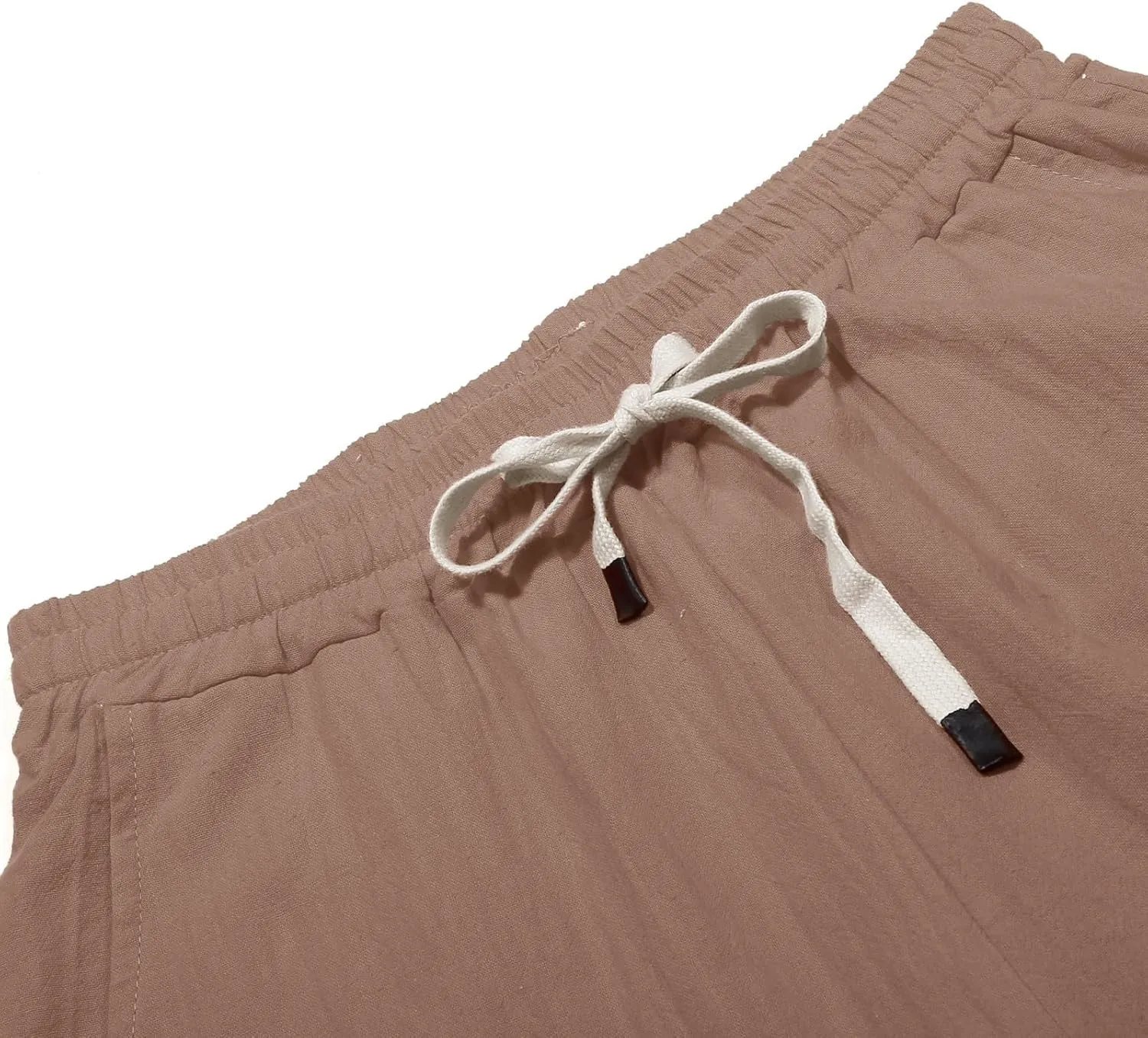 Women Elastic Waisted Drawstring Pants Pants Elastic Waist Pants Gauze Pants Women Womens Pants Lightweight White