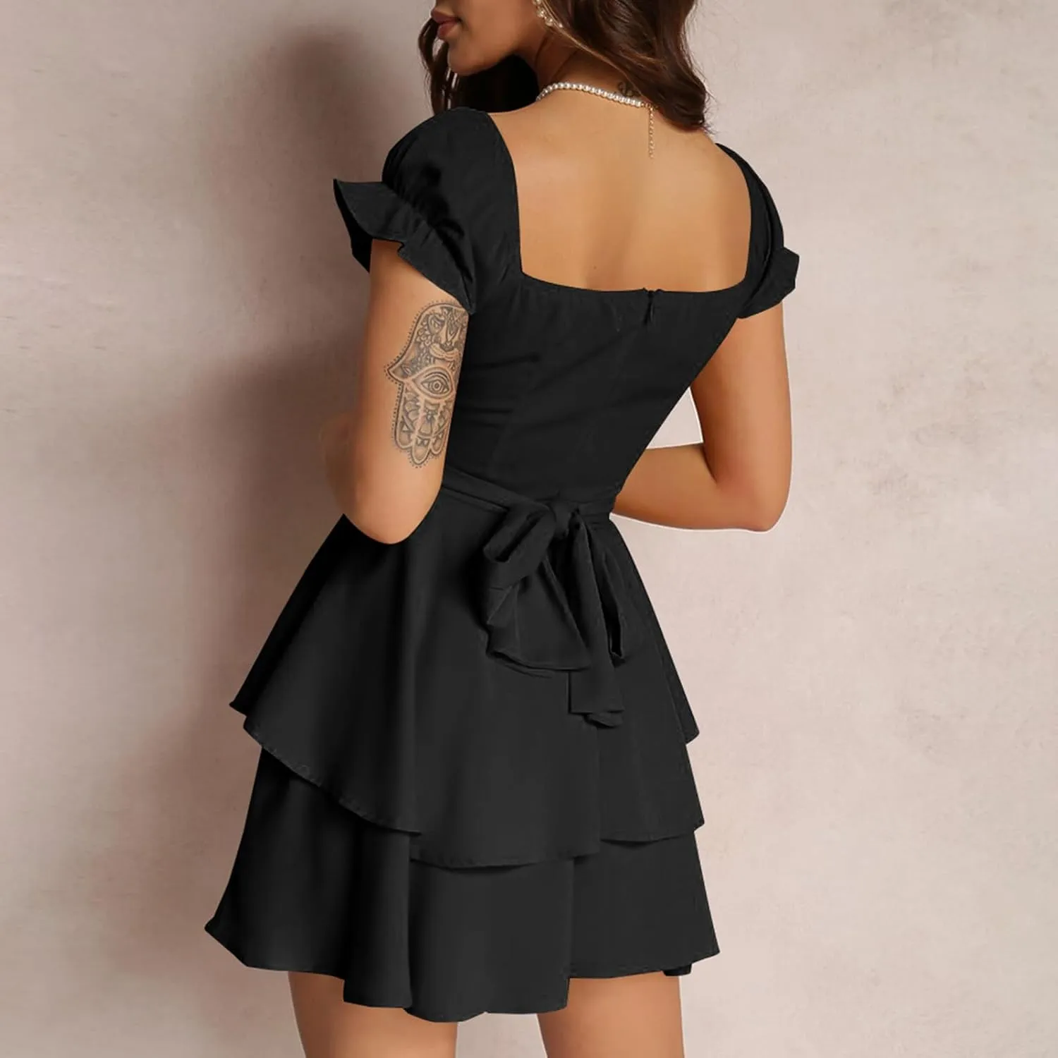 Women Graduation Dress Spaghetti Straps Sleeveless Short Dresses Y2k Low Cut Bodycon Going Out A-Line Mini Dress