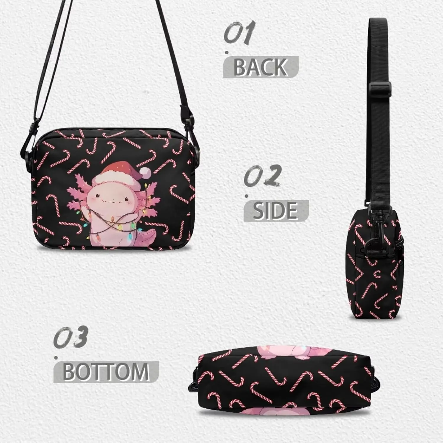 Women Shoulder Handbag Roomy Multiple Pocket Bag Crossbody Purse Fashion Messenger Bag with Adjustable Straps