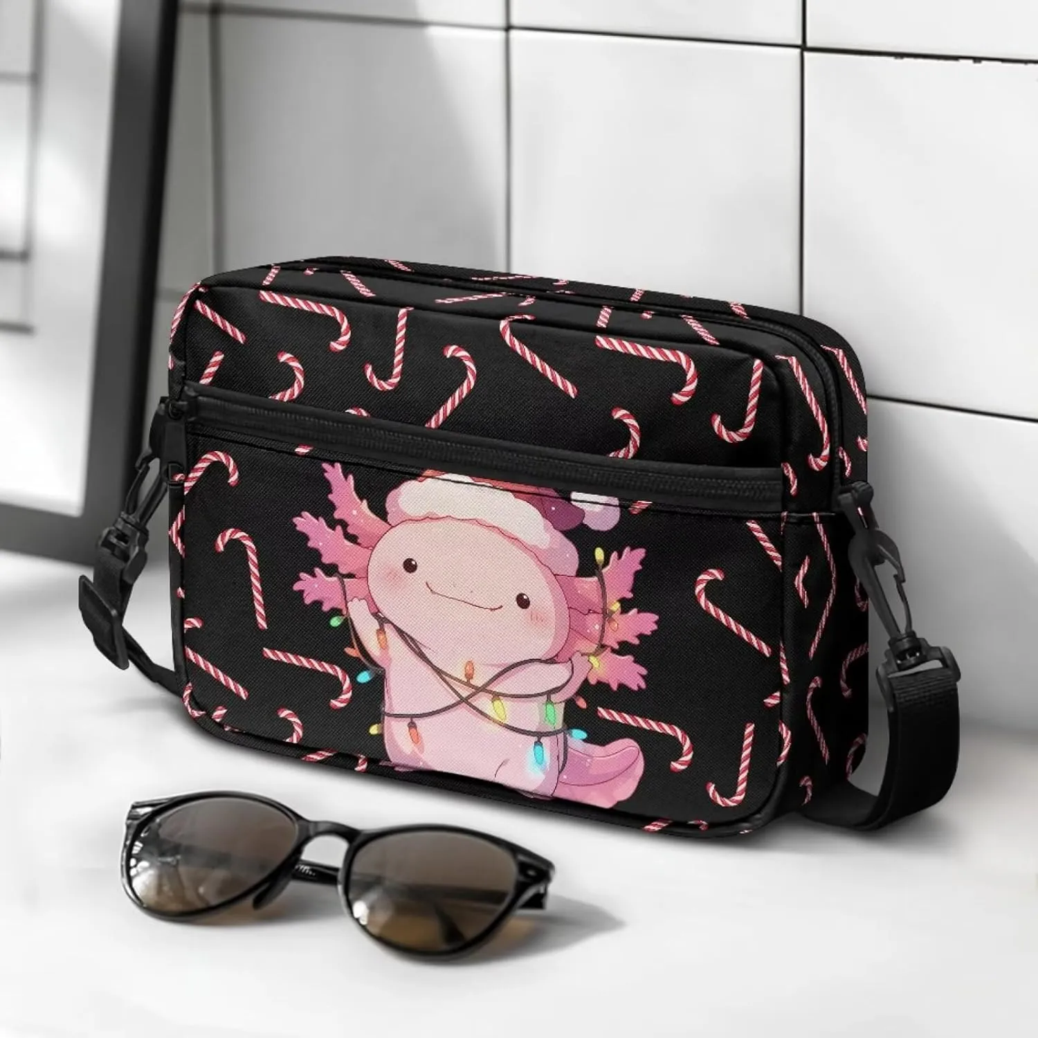 Women Shoulder Handbag Roomy Multiple Pocket Bag Crossbody Purse Fashion Messenger Bag with Adjustable Straps