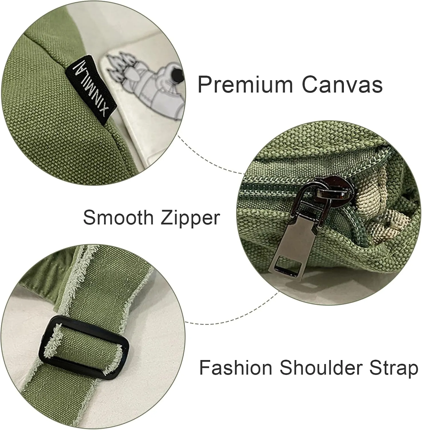 Womens Canvas Hobo Bags Large Shoulder Bags Casual Crossbody Bags Satchel Bag Messenger Bag for Shopping Traveling…