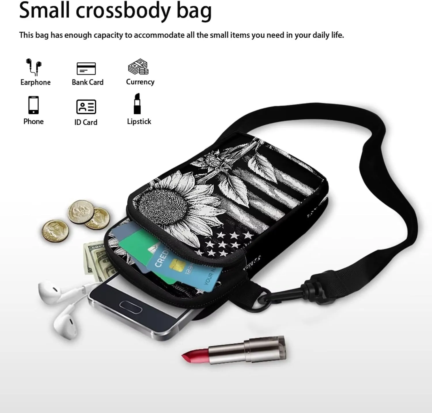 Women's Casual One Shoulder Handbag with Adjustable Strap Double Layered Zipper Snap Ring Fashion Bag