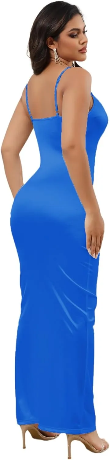 Women's Classic Bodycon Wedding Guest Dress Formal Cocktail Party Evening Gown
