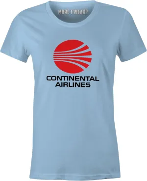 Women's Continental Airlines - Retro Airliner Logo T Shirt