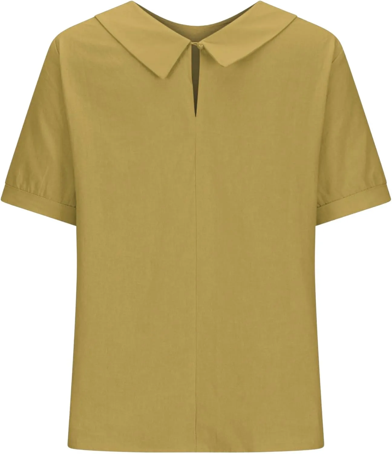 Women's Cotton Shirts Cute Peter Pan Collar Blouse Women Summer Cotton Tops Puff Sleeve Casual Cotton Tunic Tops