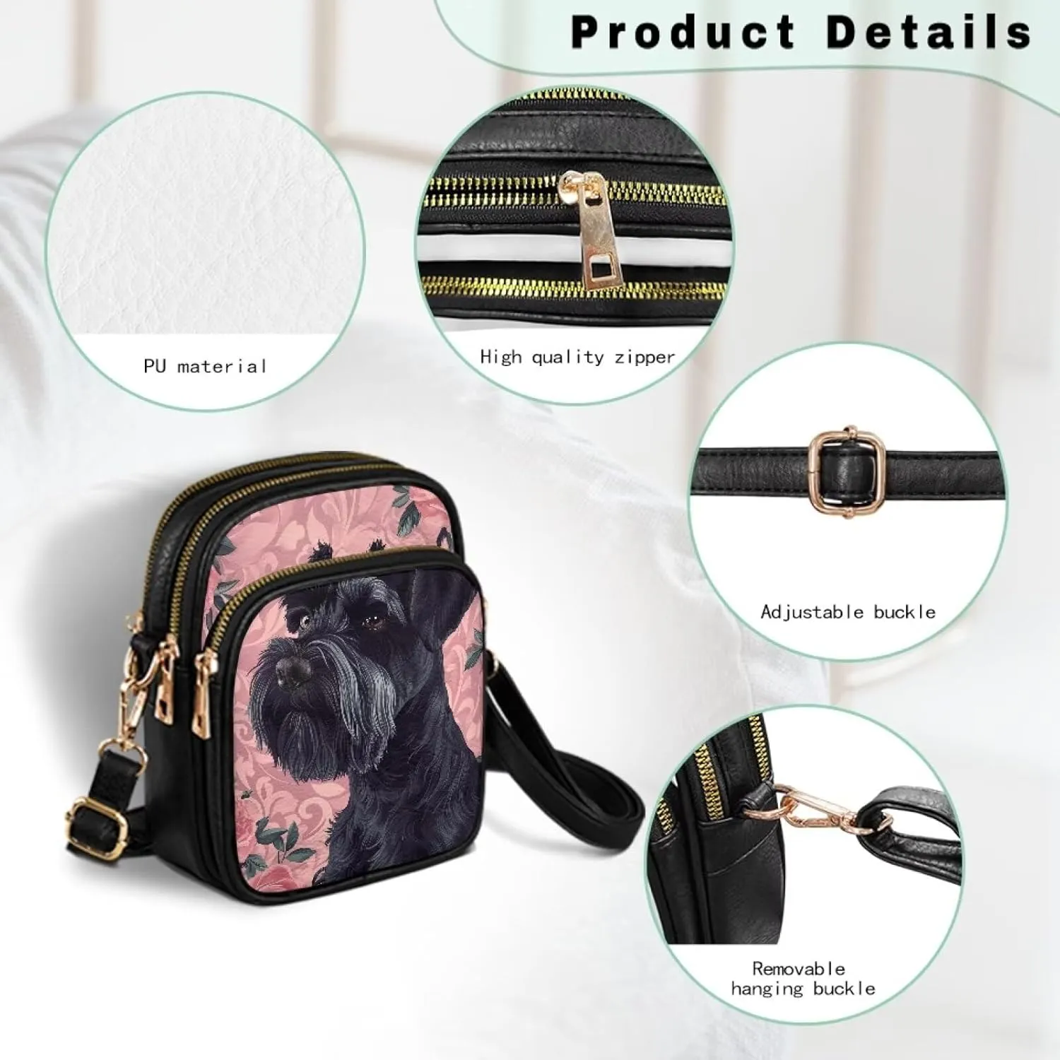 Womens Crossbody Bag Small Messenger Bag Crossbody Purse Cell Phone Bag Wallet Purses Adjustable Strap
