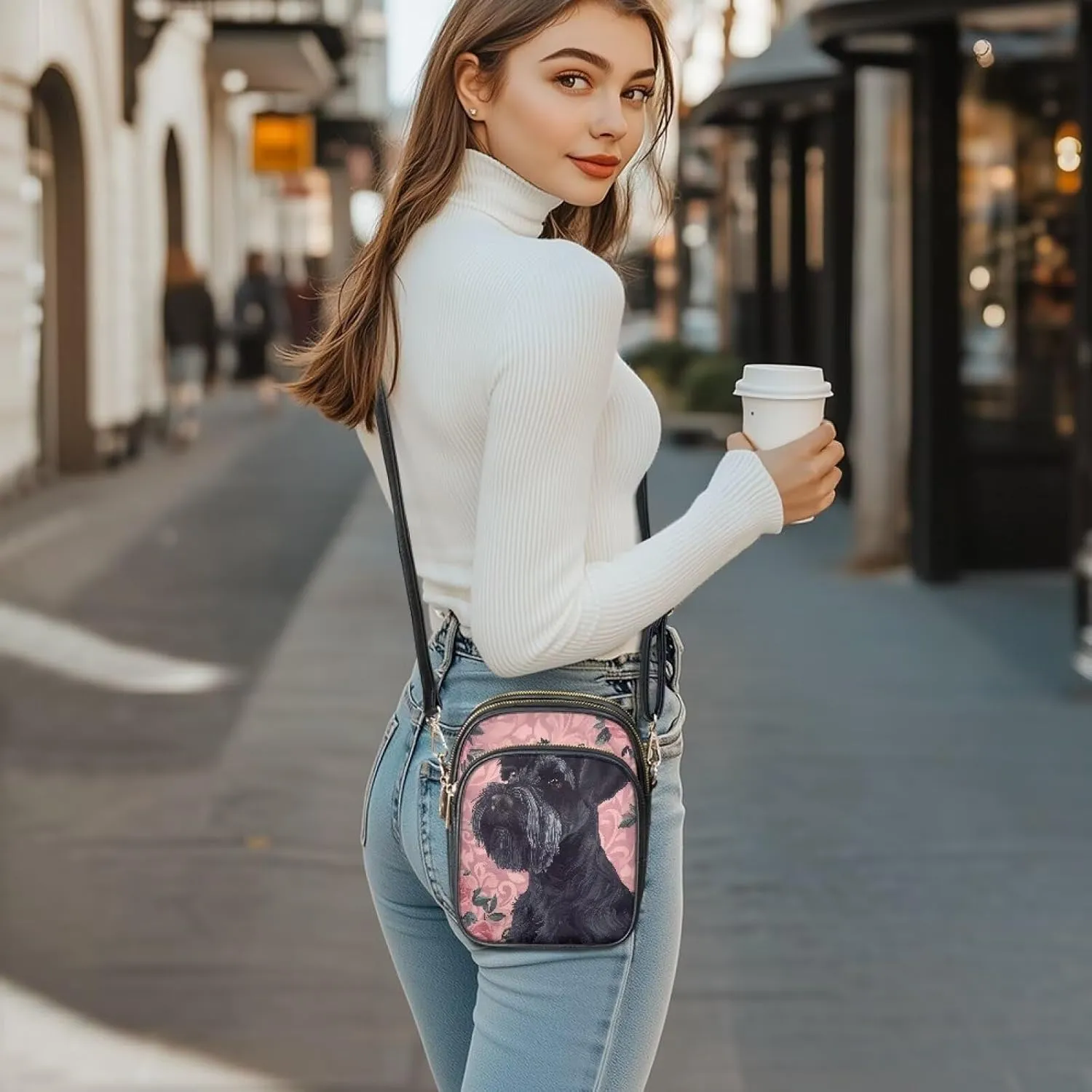 Womens Crossbody Bag Small Messenger Bag Crossbody Purse Cell Phone Bag Wallet Purses Adjustable Strap