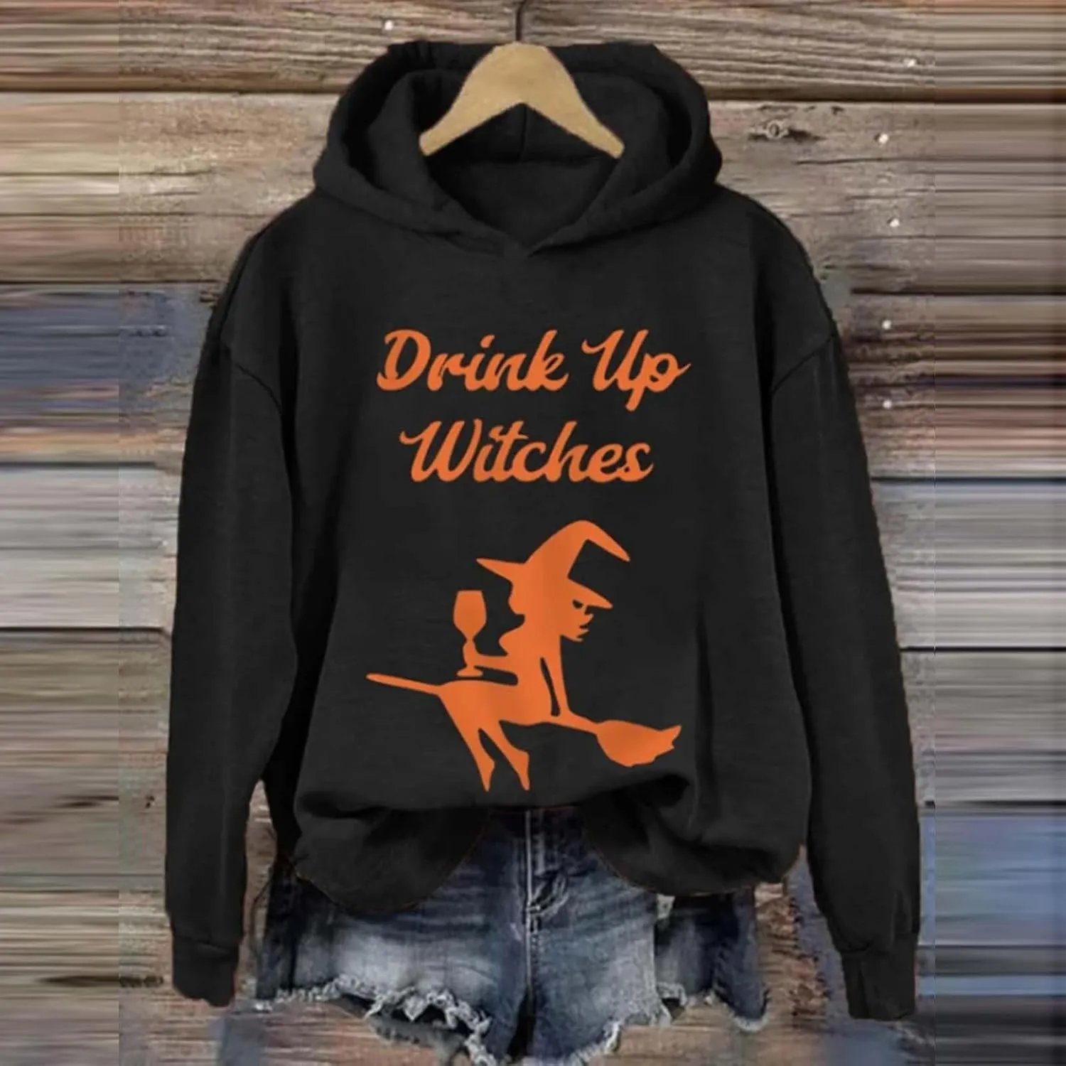 Womens Fashion Sweatshirt Halloween Printed Women's Fashion Casual Casual Crewneck Sweatshirt Long Sleeve Vintage