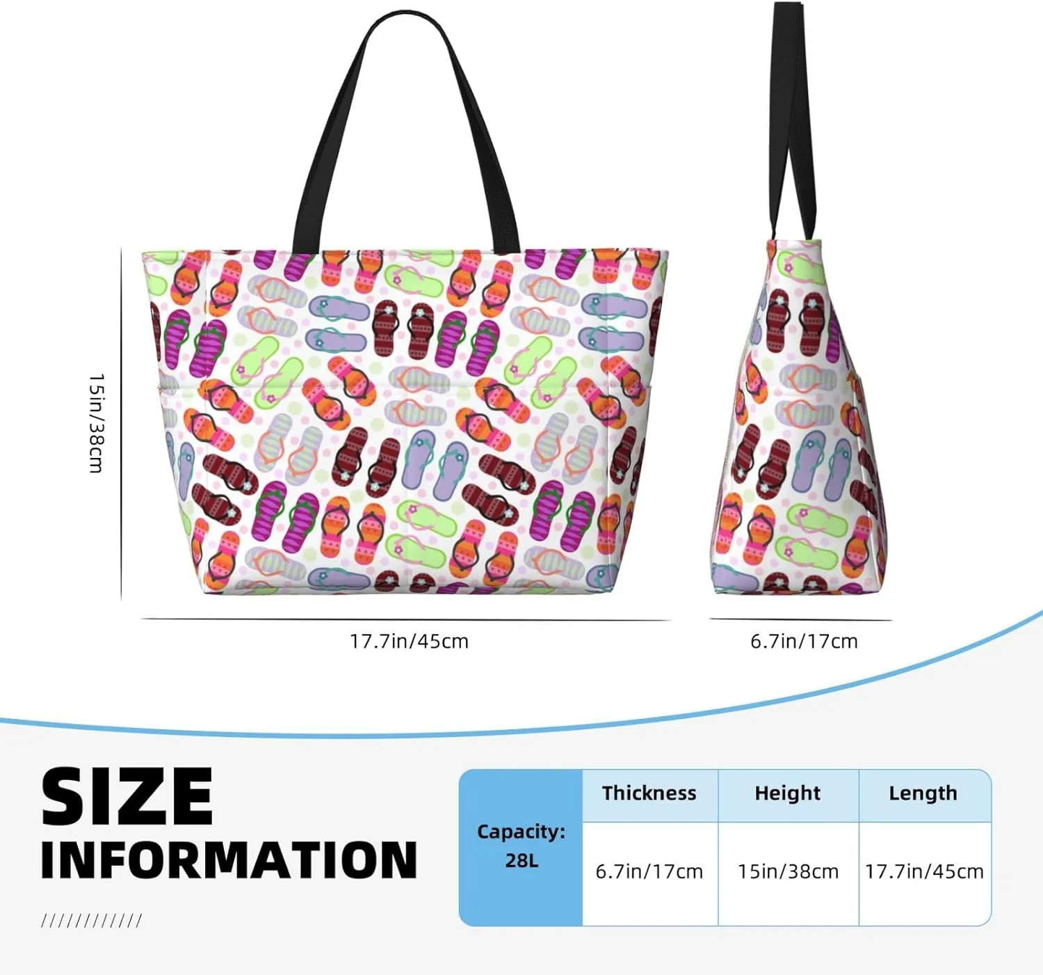 Women's Large Beach Bag Waterproof Travel Tote Bag with Pocket Lightweight Foldable Large Weekender Bags for Pool Vacation