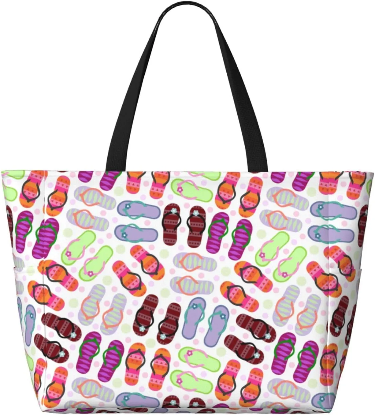 Women's Large Beach Bag Waterproof Travel Tote Bag with Pocket Lightweight Foldable Large Weekender Bags for Pool Vacation