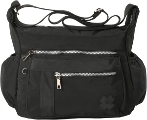 Women's Lightweight Cross Body Handbag - Large Size Multipocket Light Waterproof Fabric Messenger Bag - Kiana