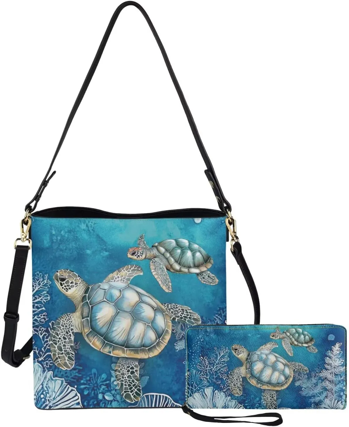 Womens Purses and Handbags Fashion Office Work Handbag Purse 2Pcs Set