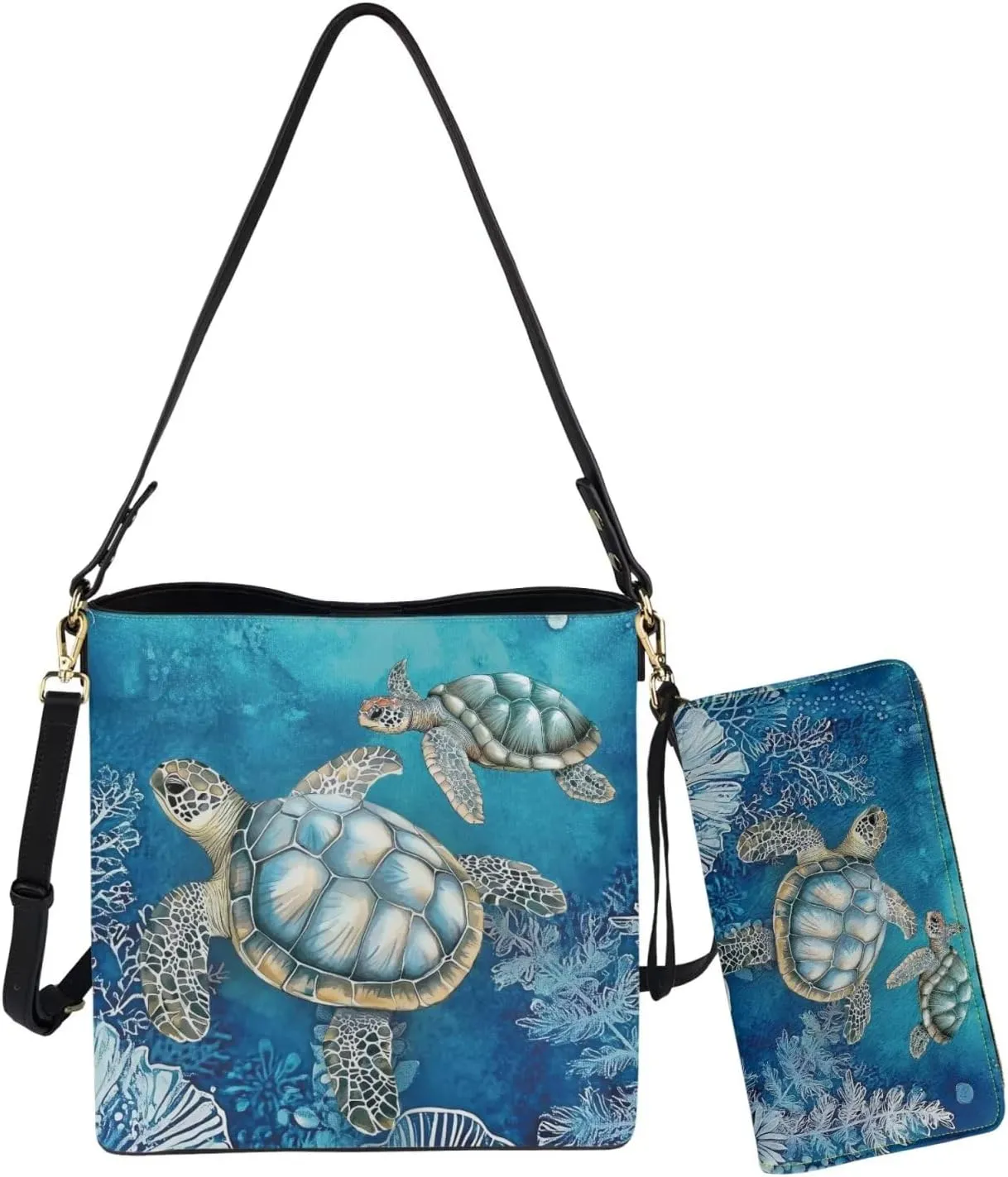 Womens Purses and Handbags Fashion Office Work Handbag Purse 2Pcs Set