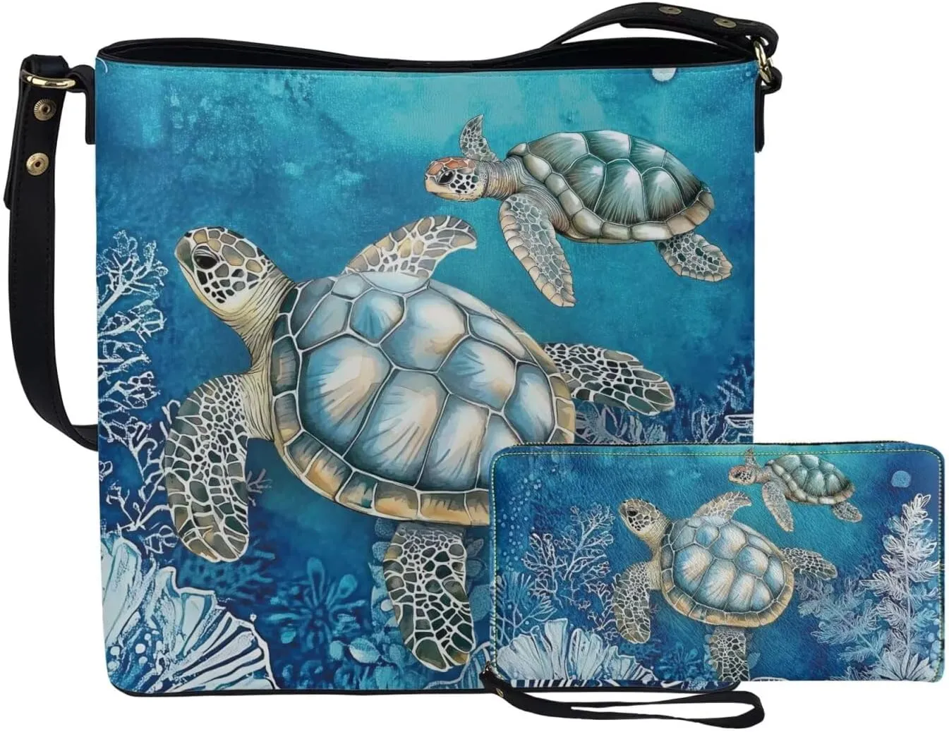 Womens Purses and Handbags Fashion Office Work Handbag Purse 2Pcs Set