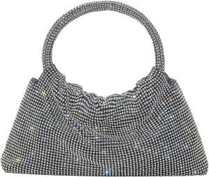 Women's Rhinestone Clutch Evening Bags Sparkly Glitter Handbag Crystal Top Handle Purses for Party Wedding