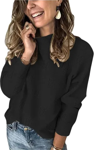 Women’s Striped Sweater Long Sleeve Crew Neck Ribbed Knit 2025 Fall Winter Pullover Sweater Tops