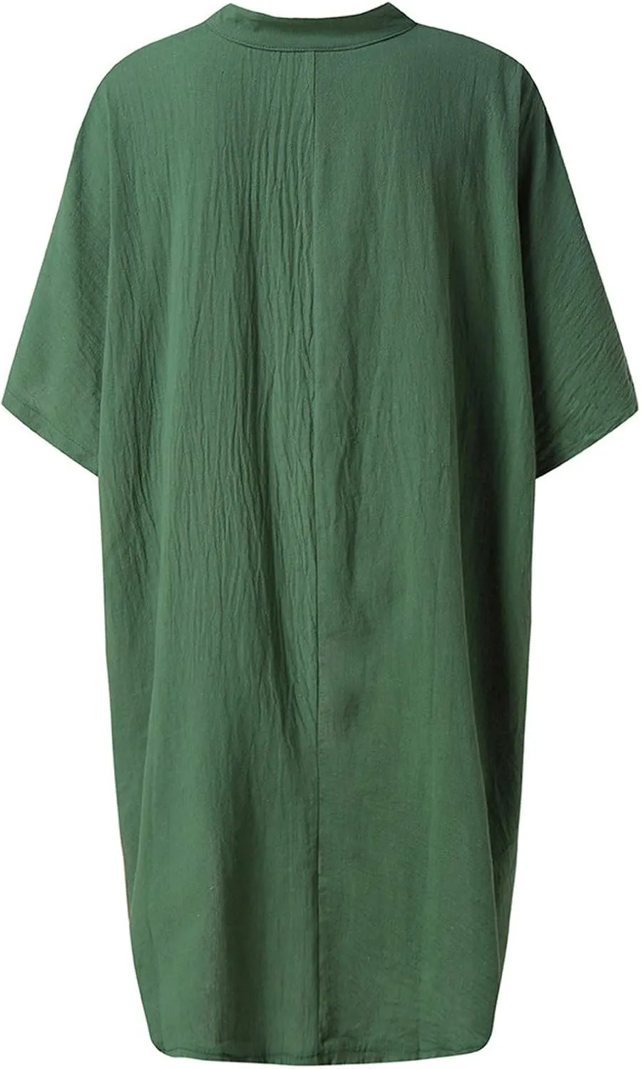 Womens Summer Casual Dress Top Short Sleeve V Neck Button Cover Up A Line Bathing Suit Beach Vacation Shirts