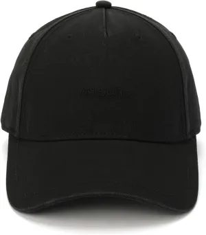 Women's Tonal Logo Baseball Cap, Hat with Adjustable Strap, 100% Cotton, Black