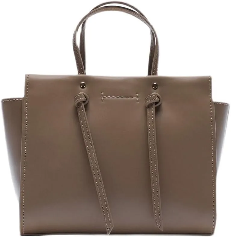 Women's Vintage Square Bag Soft Leather Shoulder Handbags Elegant Crossbody Bag
