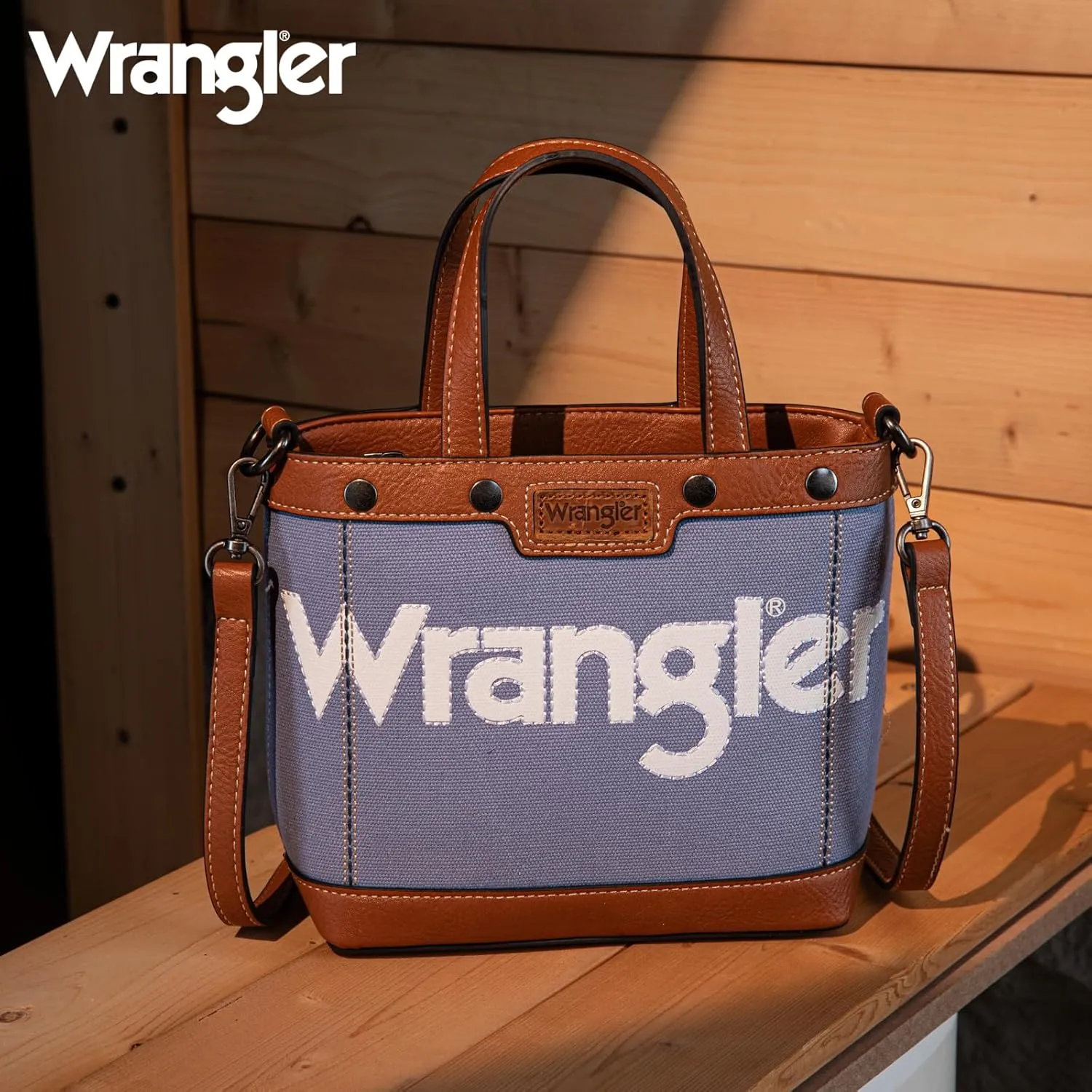 Wrangler Tote Bag for Women Vintage Top Handle Handbags and Shoulder Bag