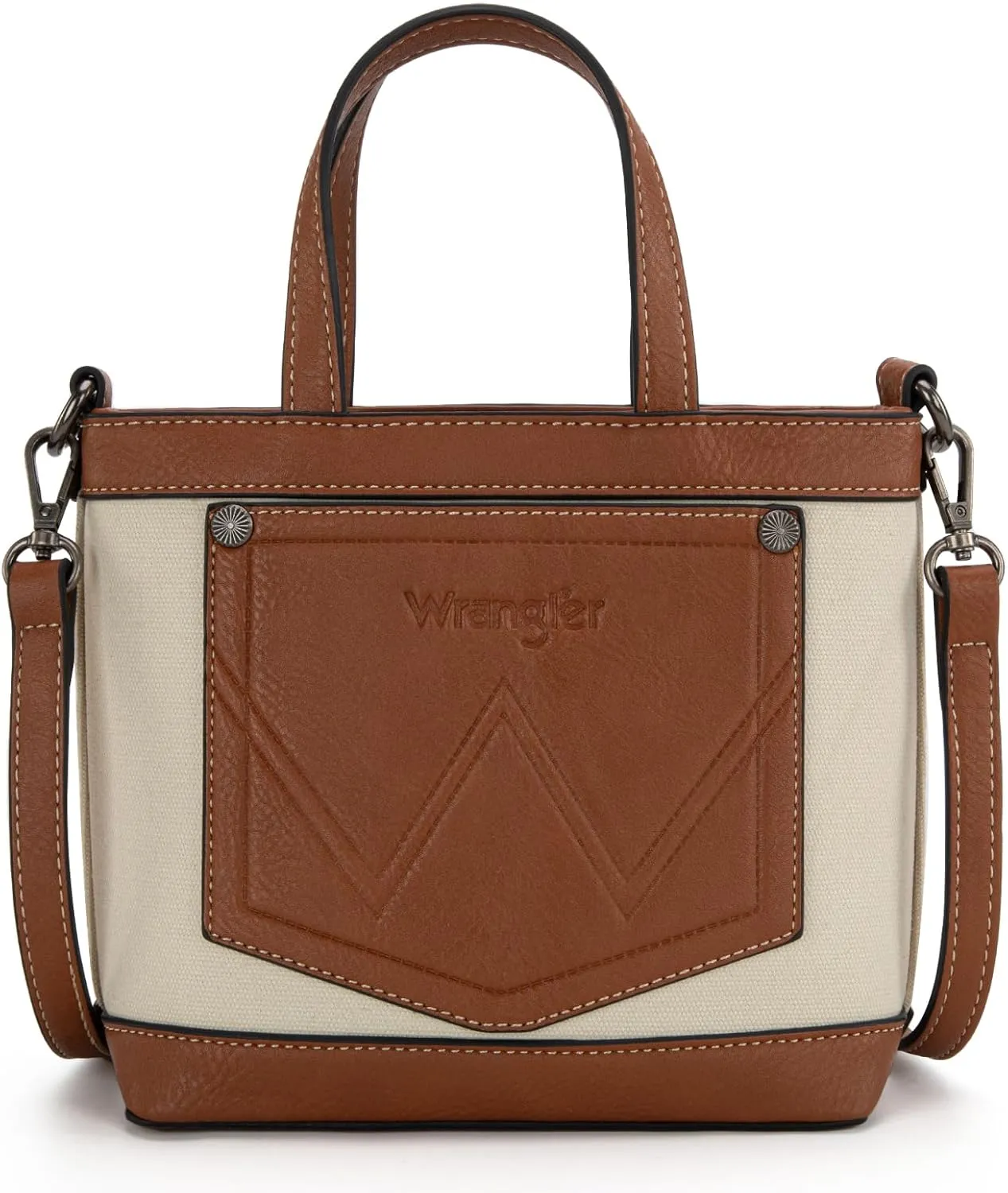 Wrangler Tote Bag for Women Vintage Top Handle Handbags and Shoulder Bag