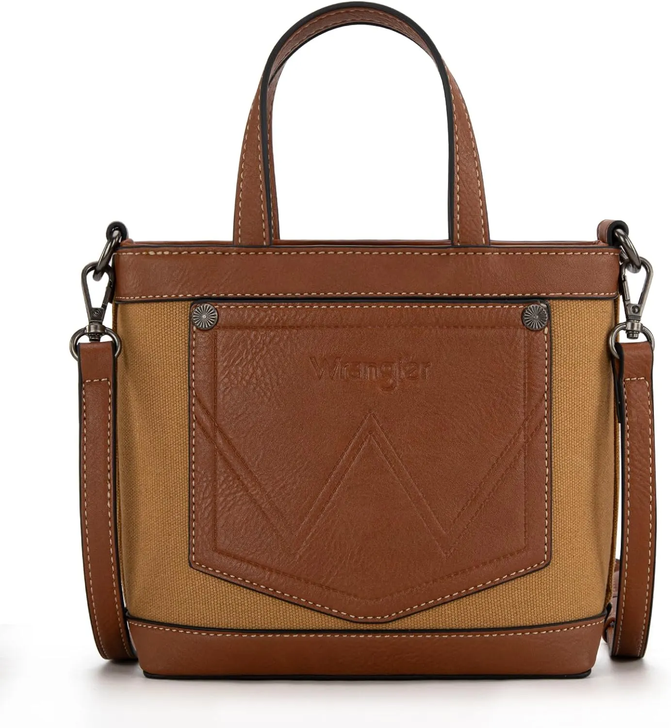 Wrangler Tote Bag for Women Vintage Top Handle Handbags and Shoulder Bag