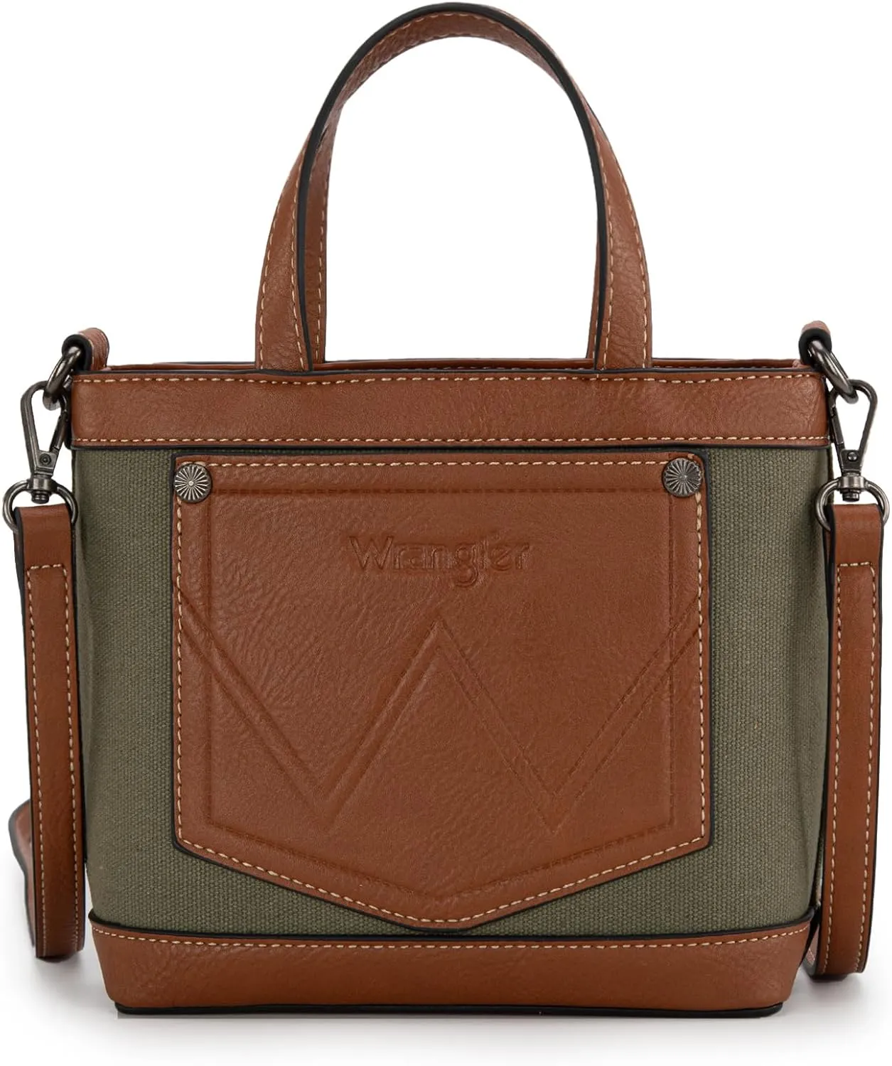 Wrangler Tote Bag for Women Vintage Top Handle Handbags and Shoulder Bag