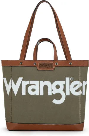 Wrangler Tote Bag for Women Vintage Top Handle Handbags and Shoulder Bag