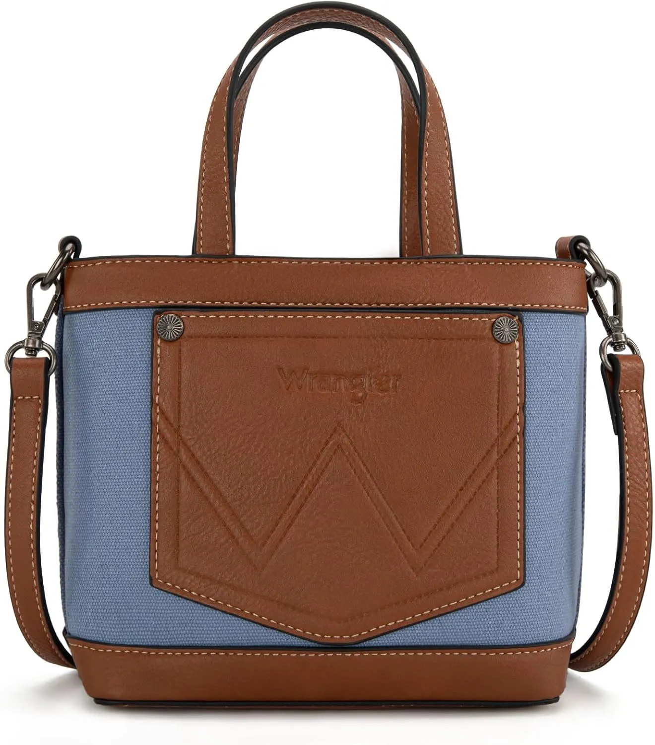 Wrangler Tote Bag for Women Vintage Top Handle Handbags and Shoulder Bag