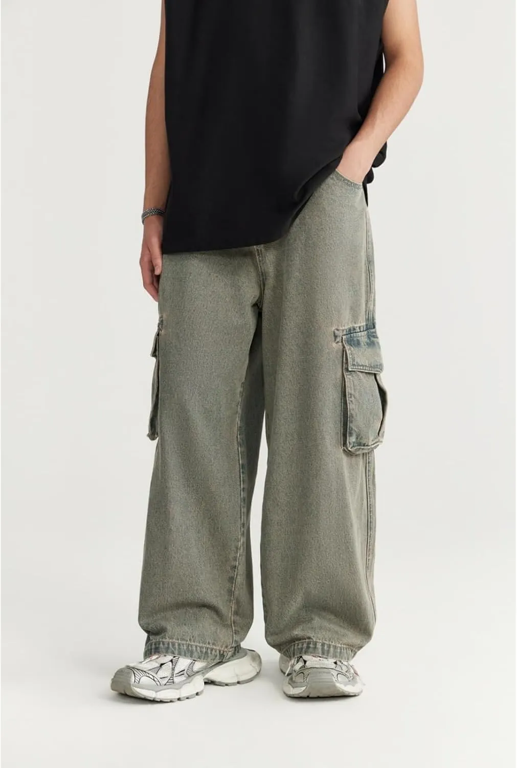 Y2k Baggy Jeans Men Vintage Hip Hop Style Skater Jeans Denim Loose Fit Pants Cargo Jeans