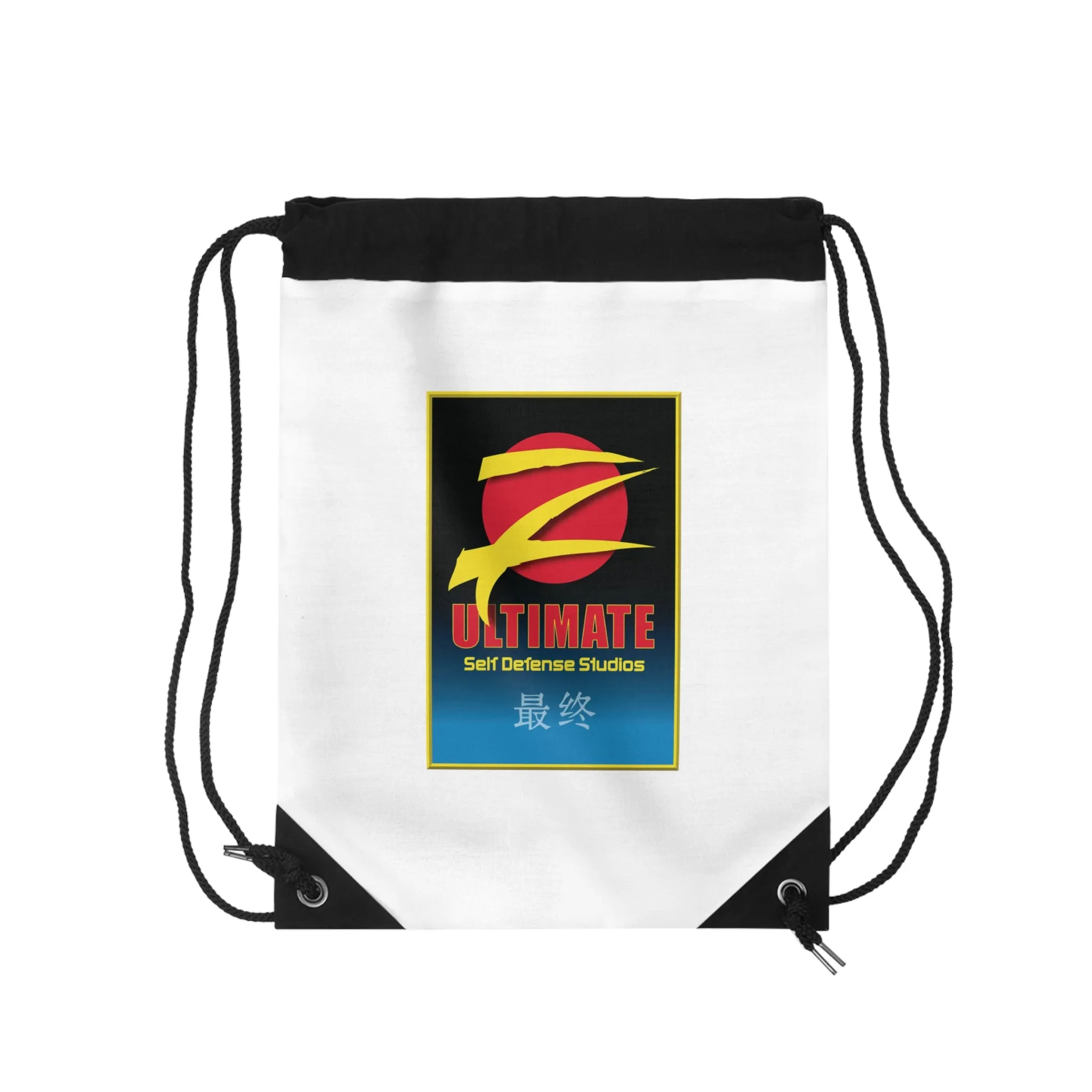 Z-Ultimate White Drawstring Bag