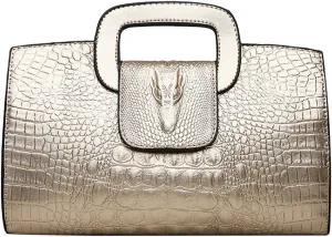 ZLMBAGUS Women Vintage Flap Tote Top Handle Satchel Handbags PU Leather Clutch Purse Shoulder Bag